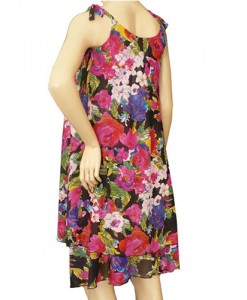 Chiffon Summer Maternity Dress in Floral back