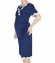 Navy blue Summer Maternity and Nursing Pyjamas